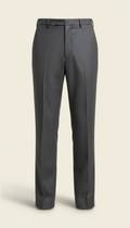 White Linen Straight Fit Trousers