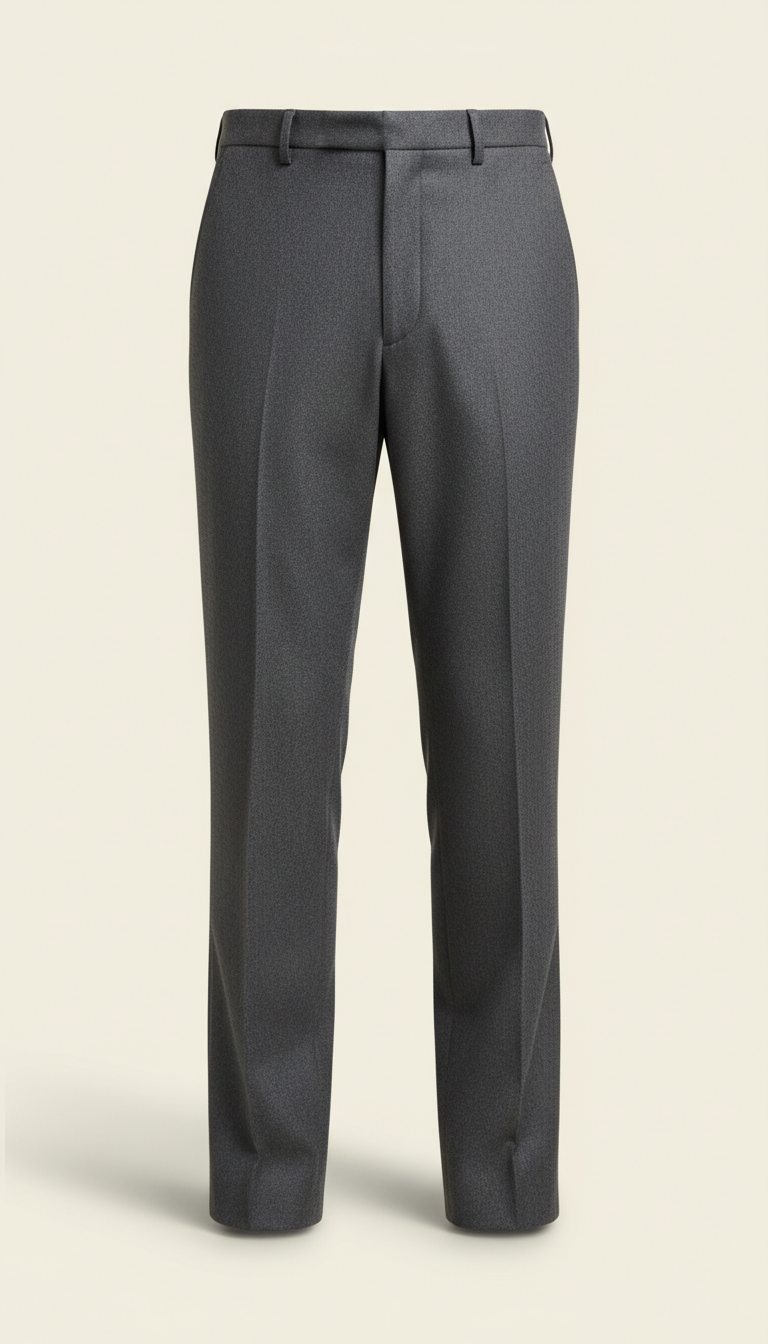 White Linen Straight Fit Trousers